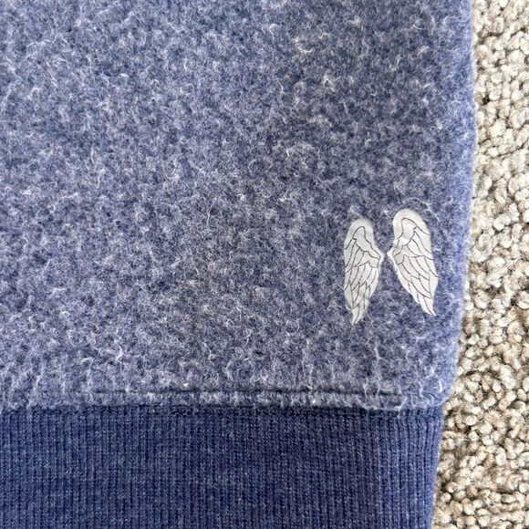 Victoria’s Secret Ángels Y2K Soft Fuzzy Blue Crewneck Sweatshirt size Sm… - Picture 3 of 6